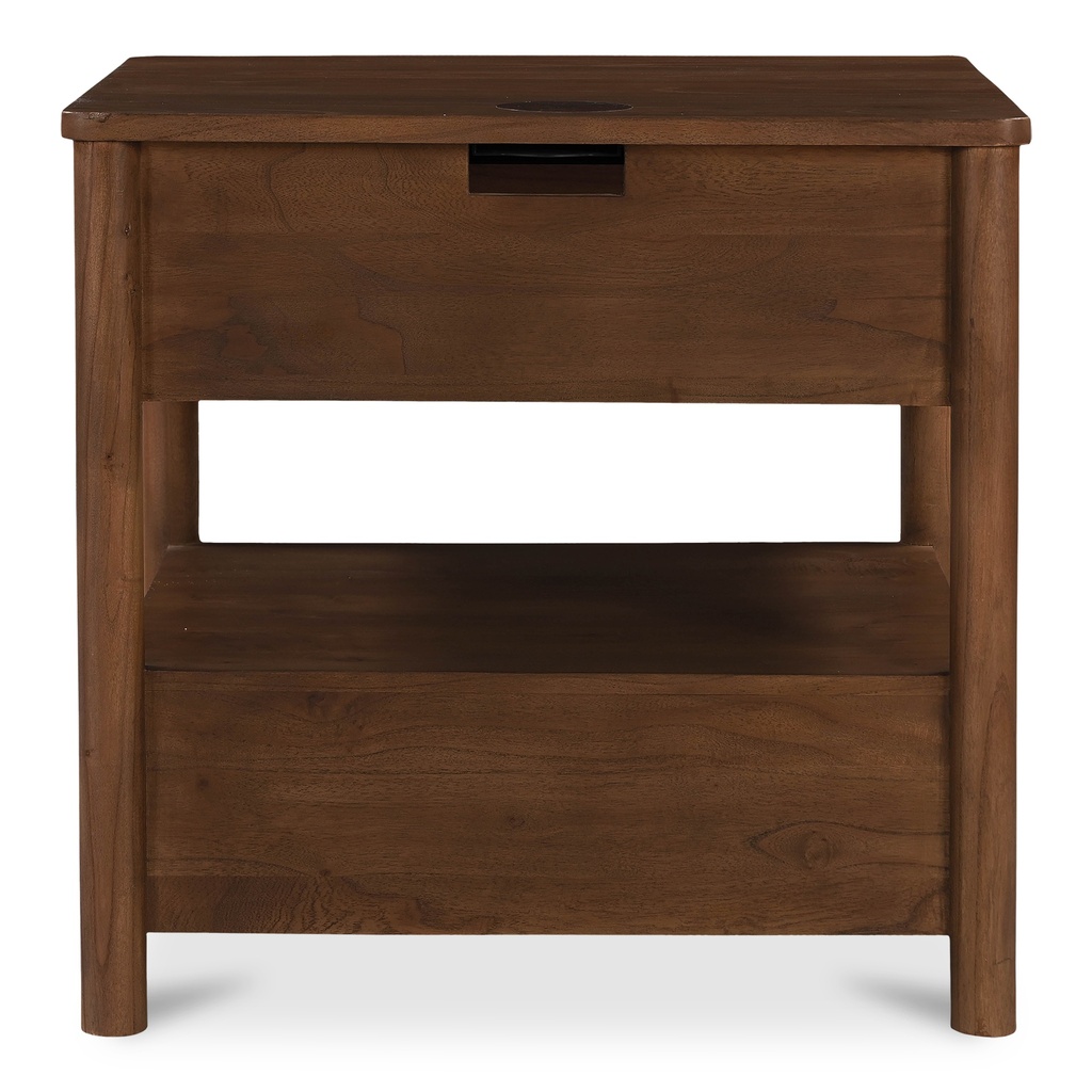 Lottie Charging Nightstand Brown - 4