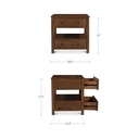 Lottie Charging Nightstand Brown - 9