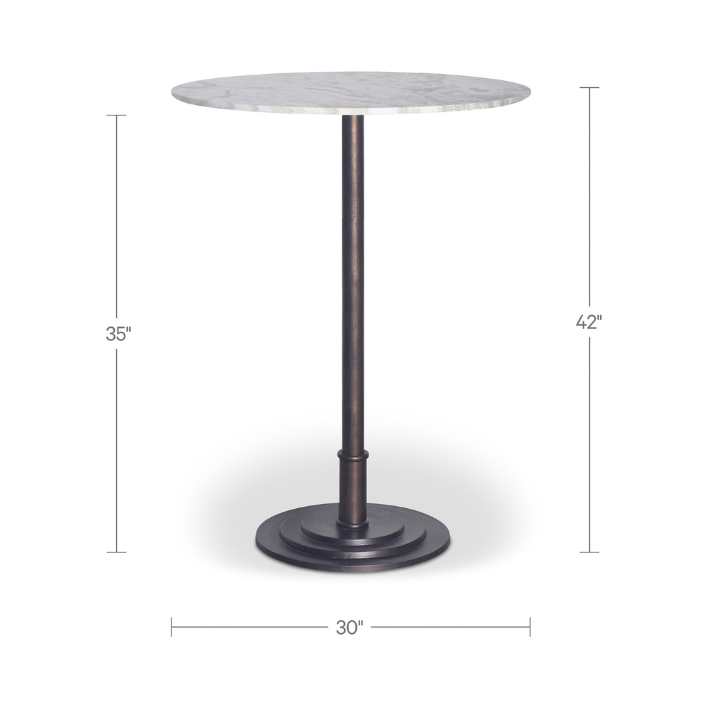 Tori Outdoor Bar Table White Marble - 4