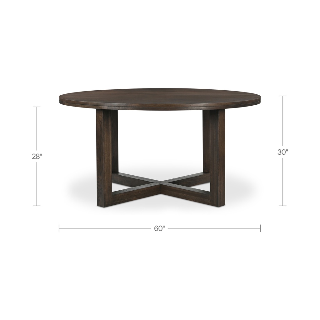 Joel Dining Table Dark Brown - 11