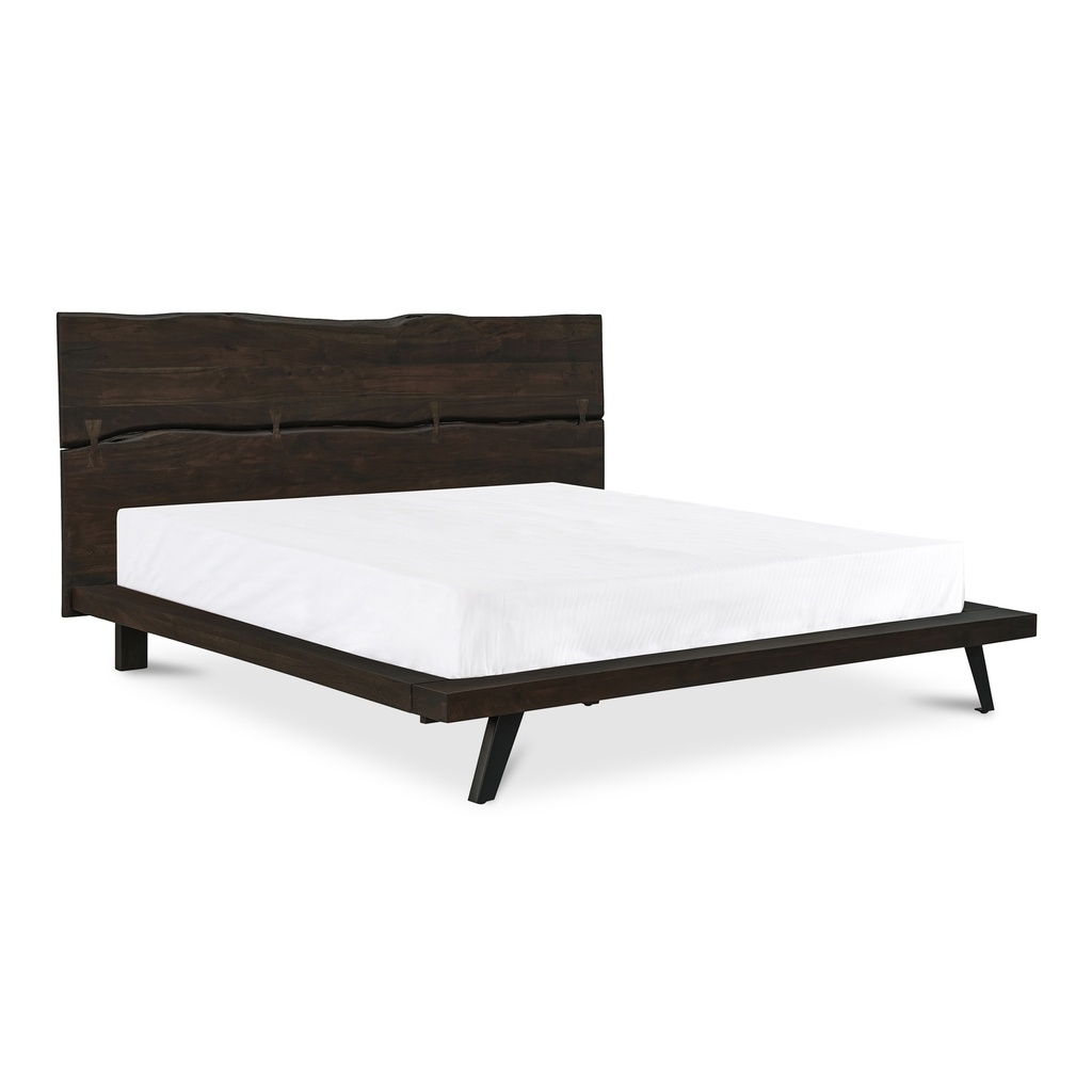 Madagascar Queen Platform Bed Dark Brown - 1
