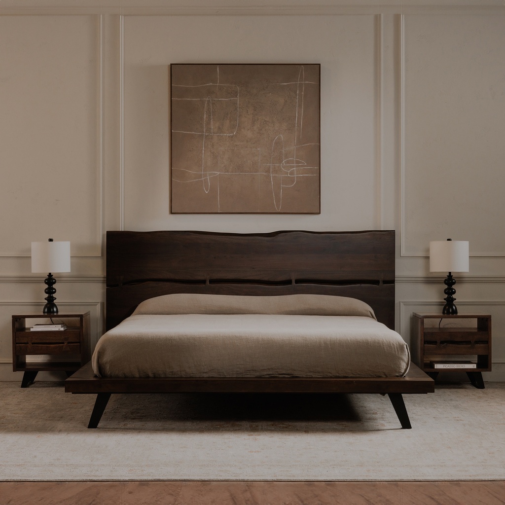 Madagascar Queen Platform Bed Dark Brown - 9