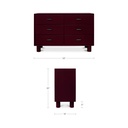 Jolene 6 Drawer Dresser Deep Red - 2