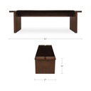 Merritt Outdoor Bench Dark Brown - 8