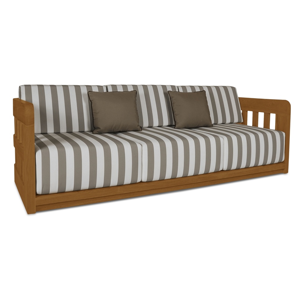Adelaide Outdoor Sofa Brown Stripe - 1