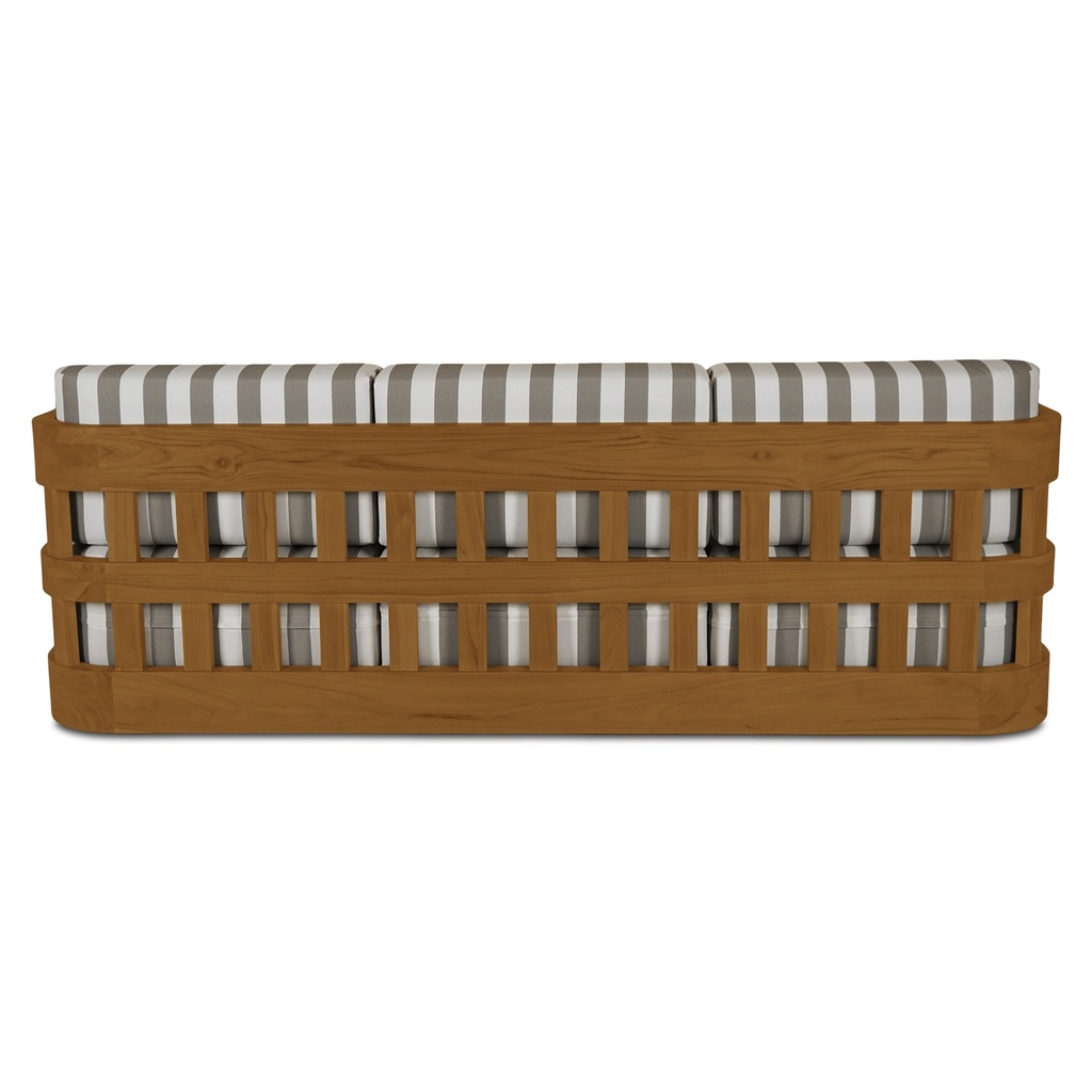 Adelaide Outdoor Sofa Brown Stripe - 4