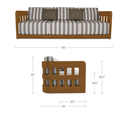 Adelaide Outdoor Sofa Brown Stripe - 8