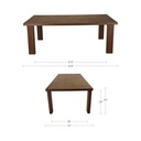 Marina Outdoor Dining Table Brown - 6