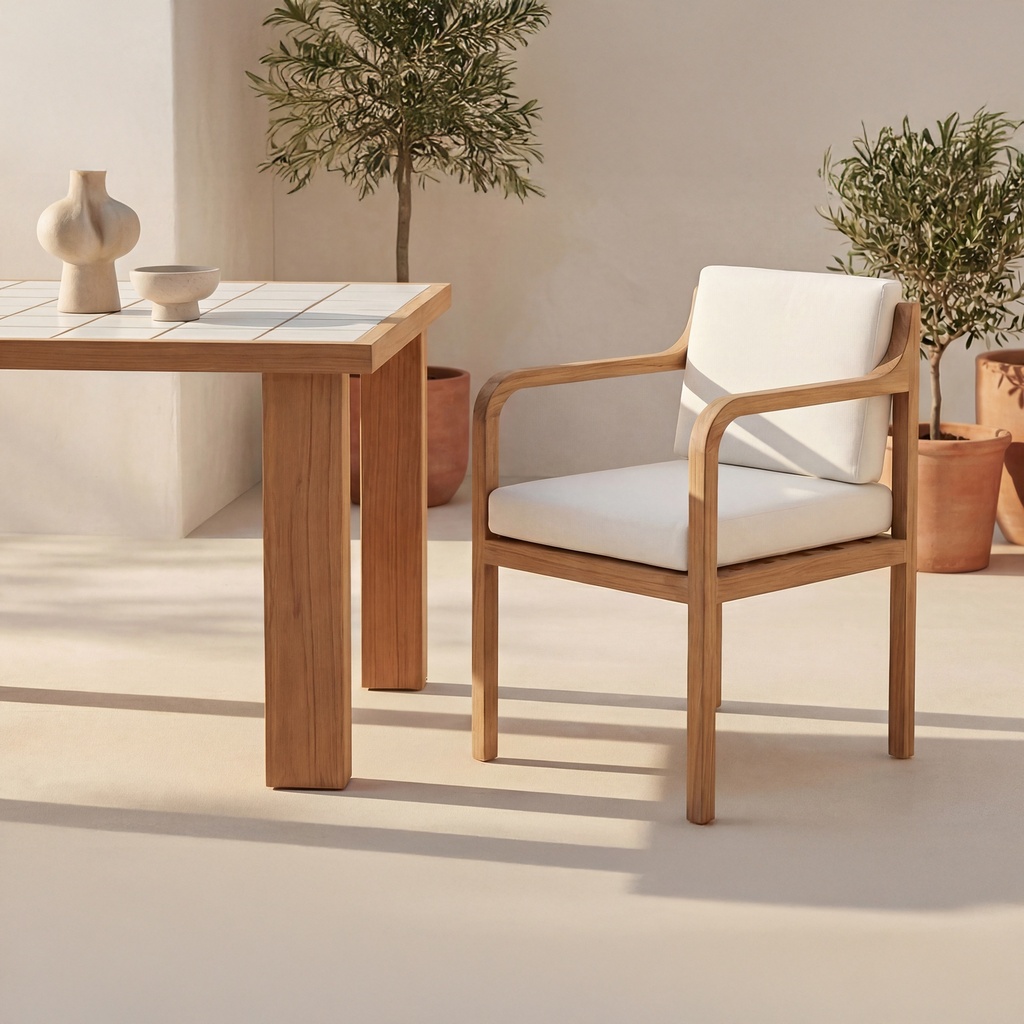 Nellie Outdoor Dining Chair White - 5