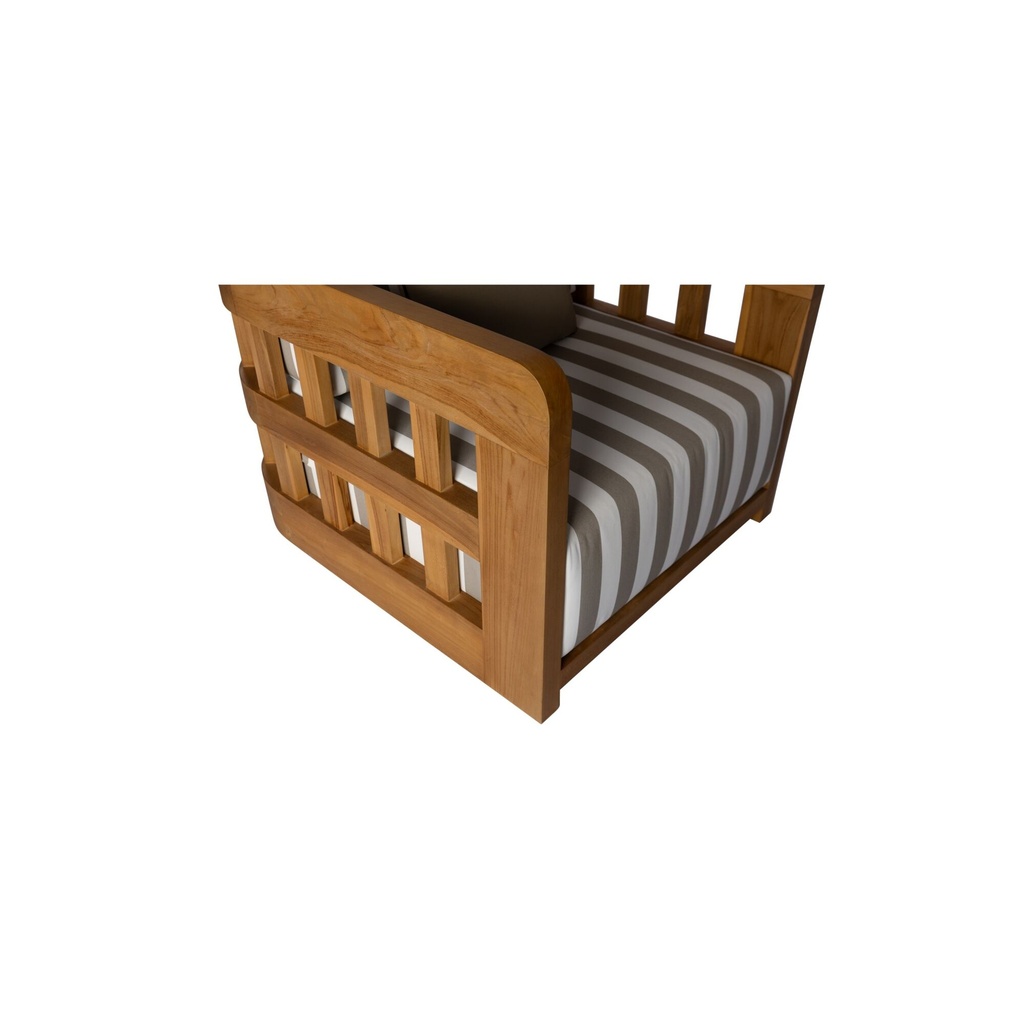 Adelaide Outdoor Accent Chair Brown Stripe - 4