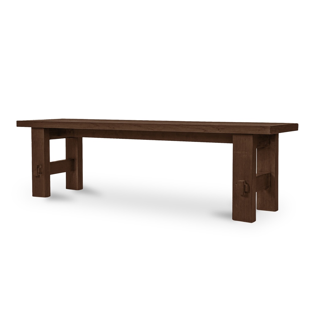 Esmond Outdoor Dining Bench Brown - 1
