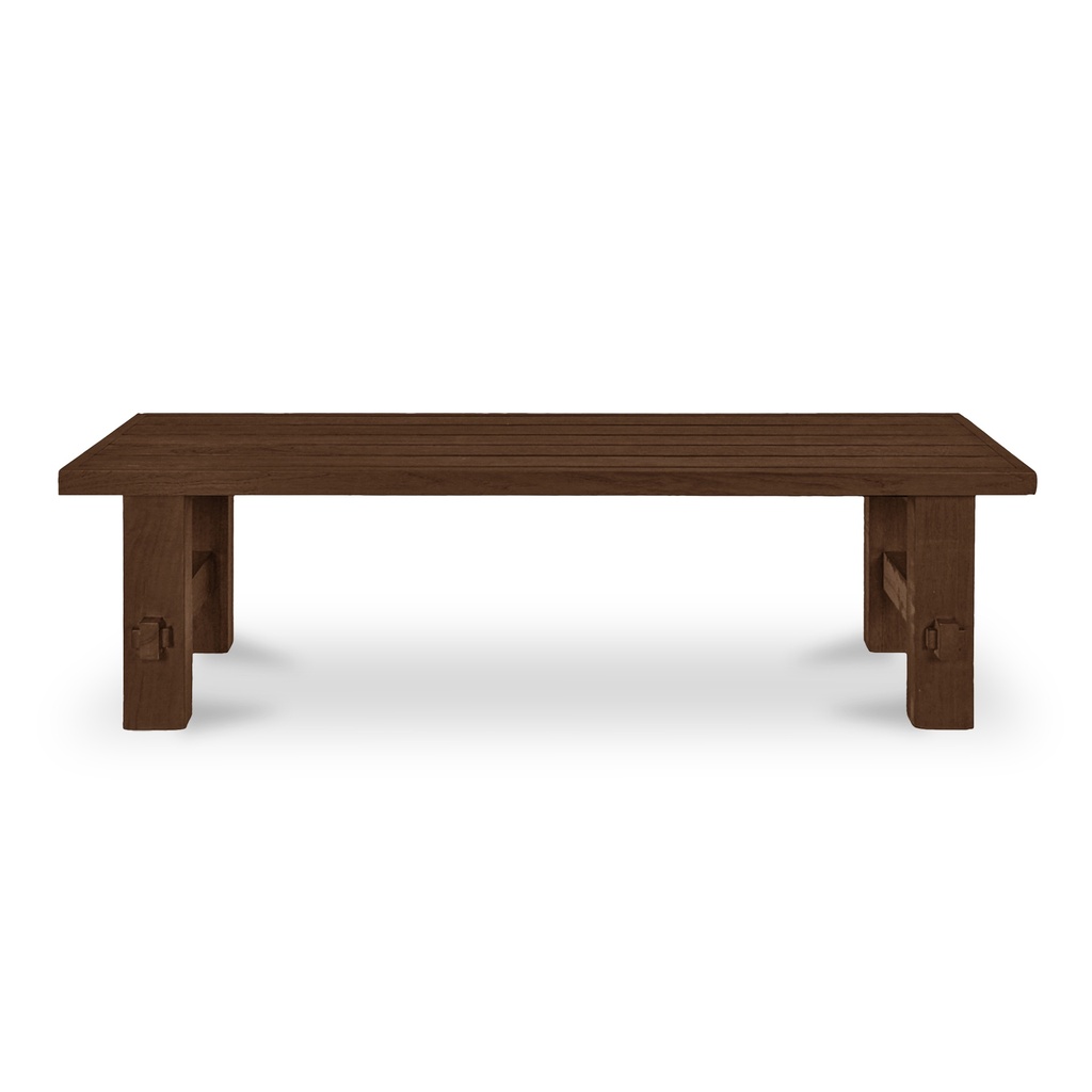 Esmond Outdoor Dining Bench Brown - 4