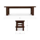 Esmond Outdoor Dining Bench Brown - 9