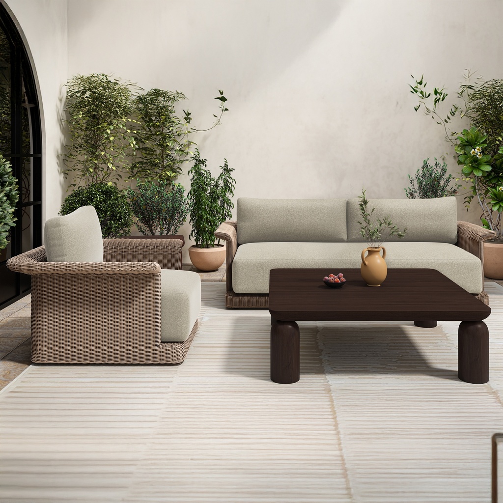 Barclay Outdoor Side Table Brown - 5