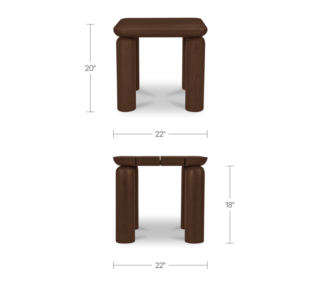 Barclay Outdoor Side Table Brown - 7