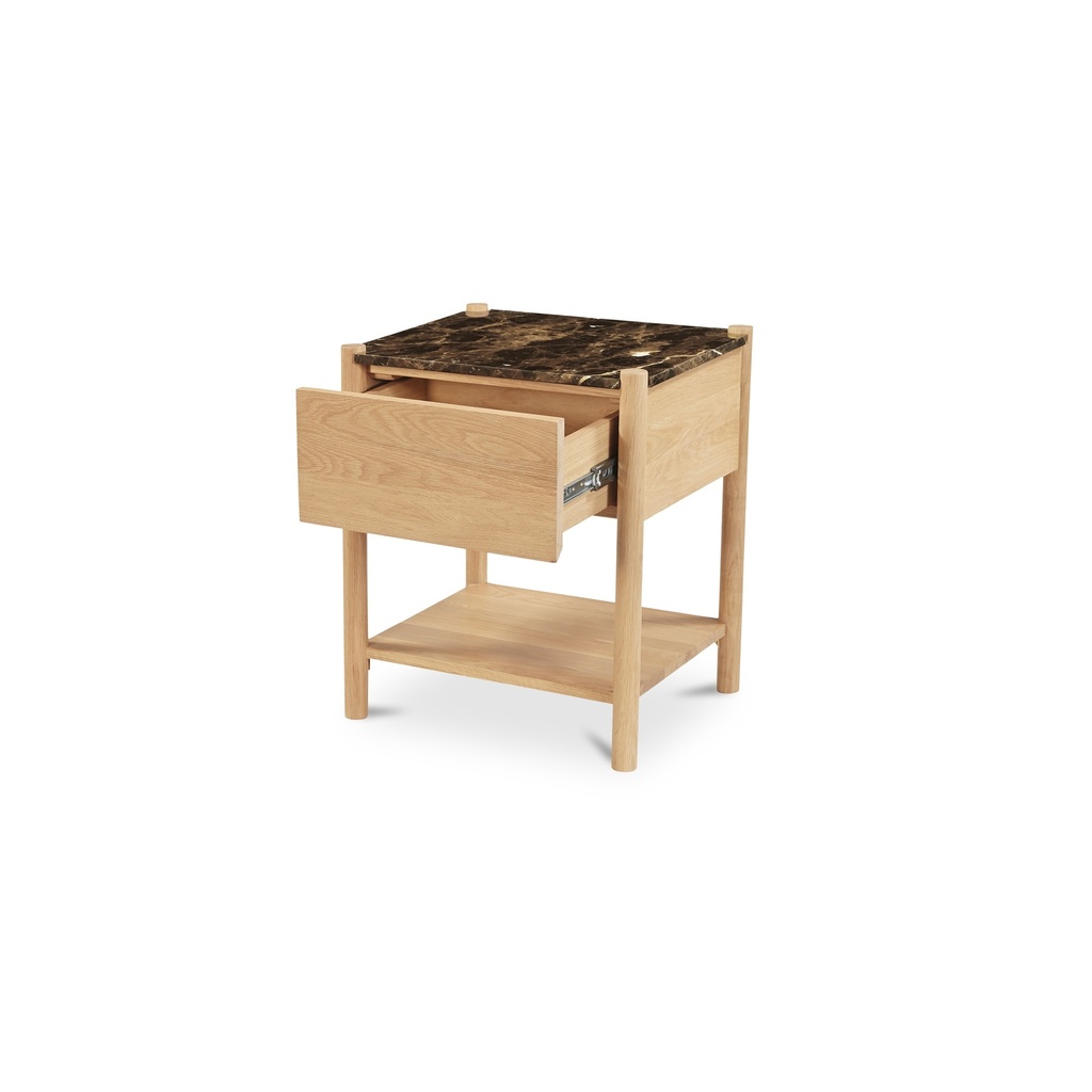 Elio Nightstand Dark Emperador Marble - 2