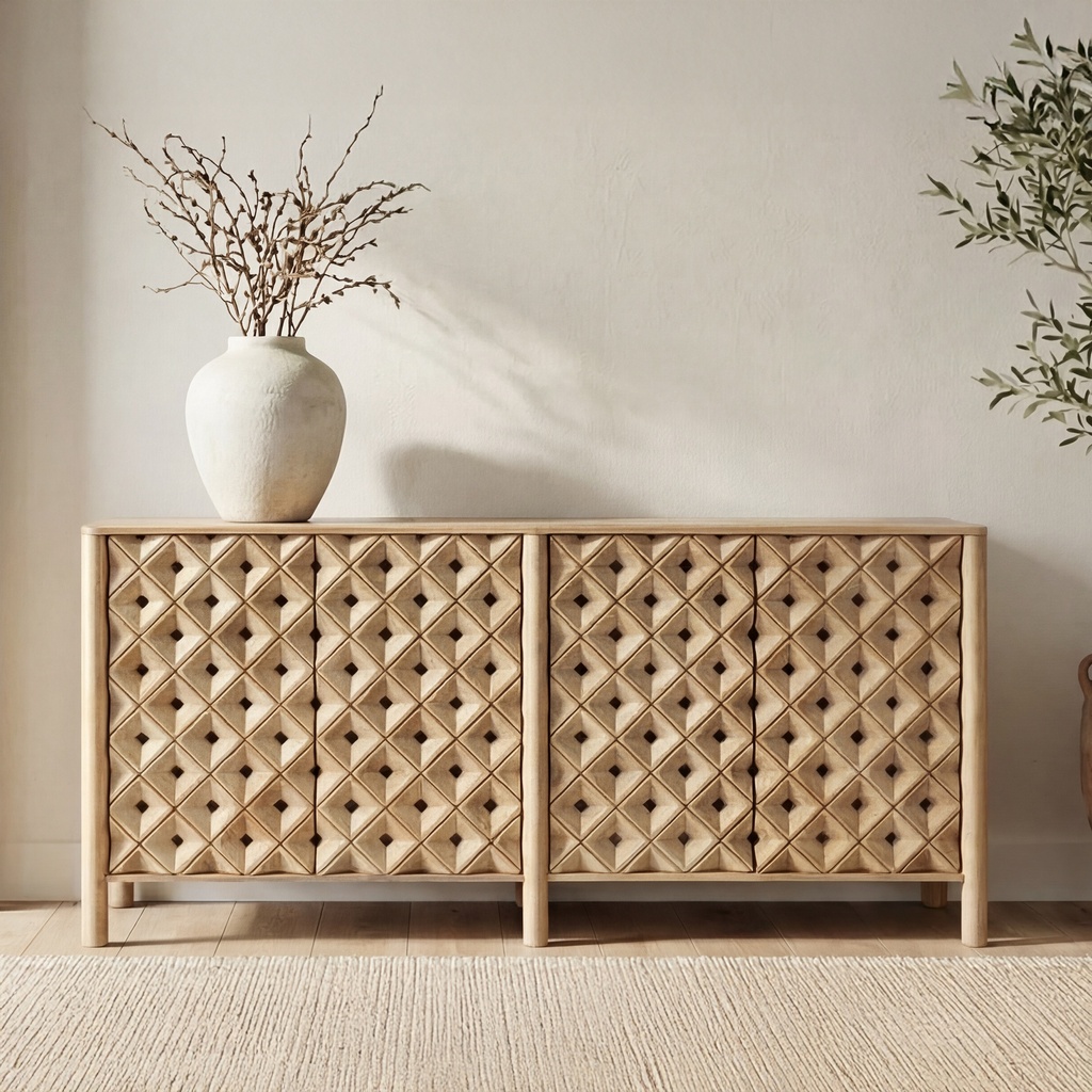 Fulton 4 Door Sideboard Natural - 8