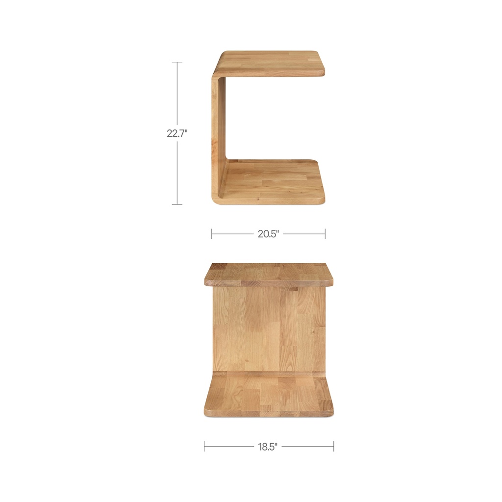 Carrie Side Table Natural Oak - 8