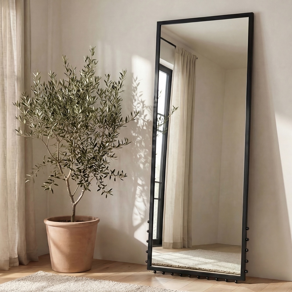 Figaro Floor Mirror Black - 4