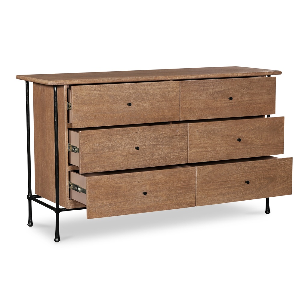 Rene 6 Drawer Dresser Brown - 1