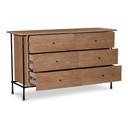 Rene 6 Drawer Dresser Brown - 1