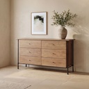 Rene 6 Drawer Dresser Brown - 7
