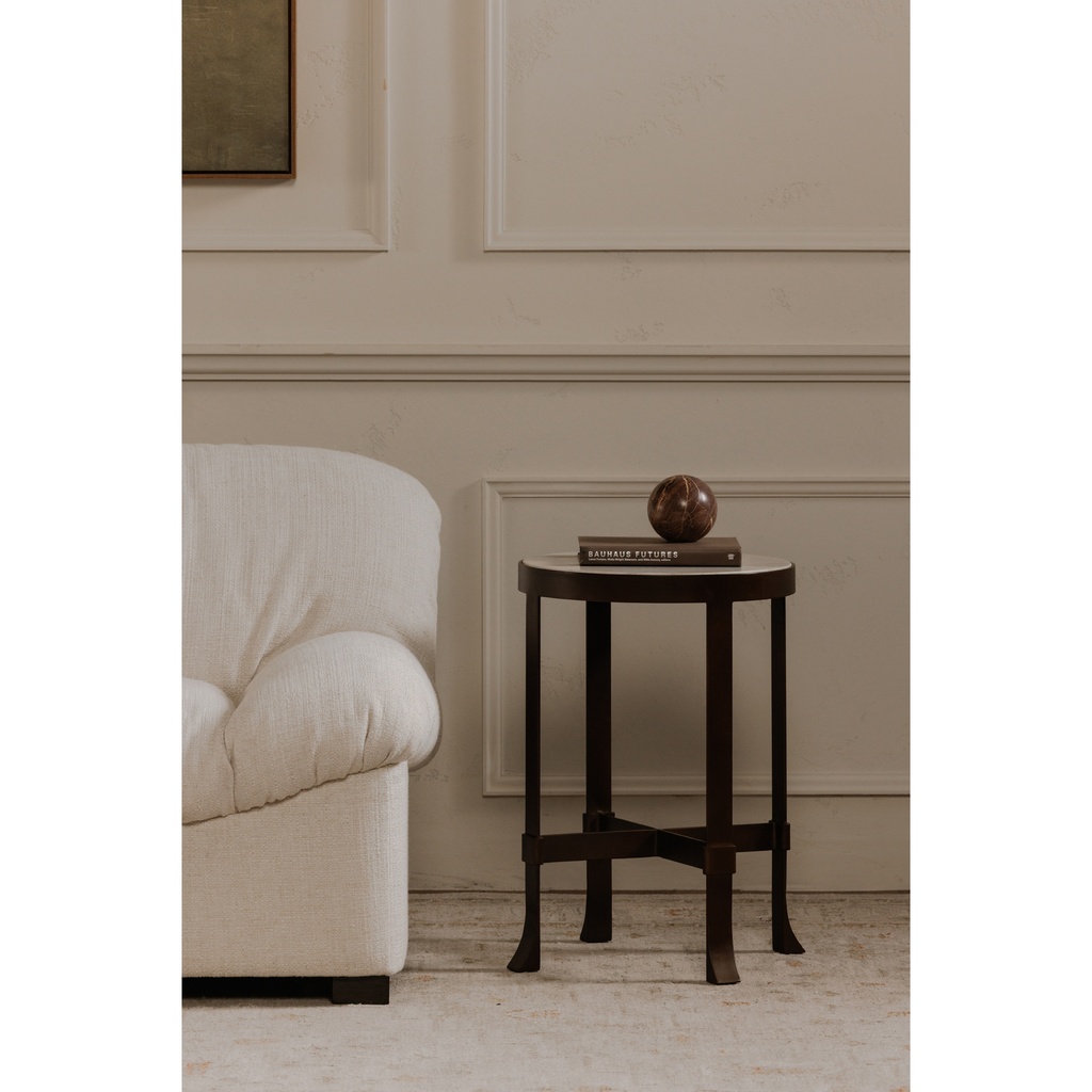 Holli Side Table White Marble - 5