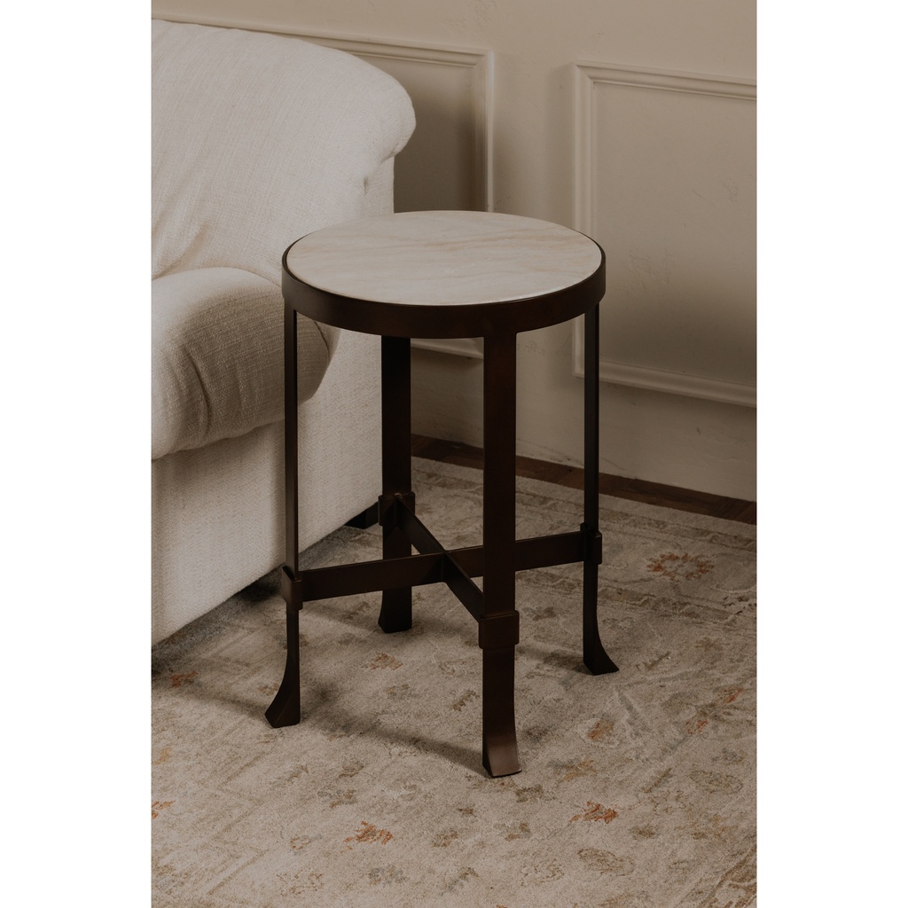 Holli Side Table White Marble - 6