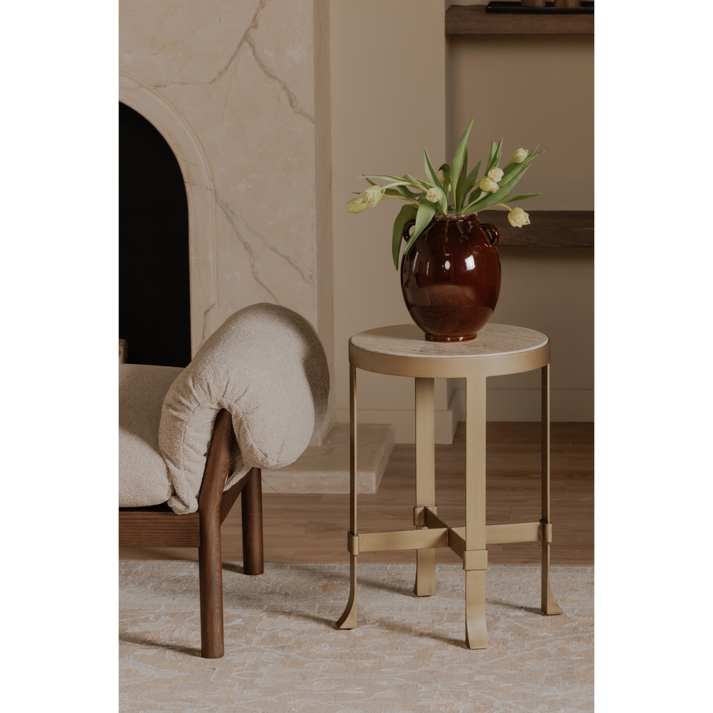 Holli Side Table Travertine - 6