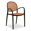 Soren Outdoor Dining Chair Black-Set of Two - 1