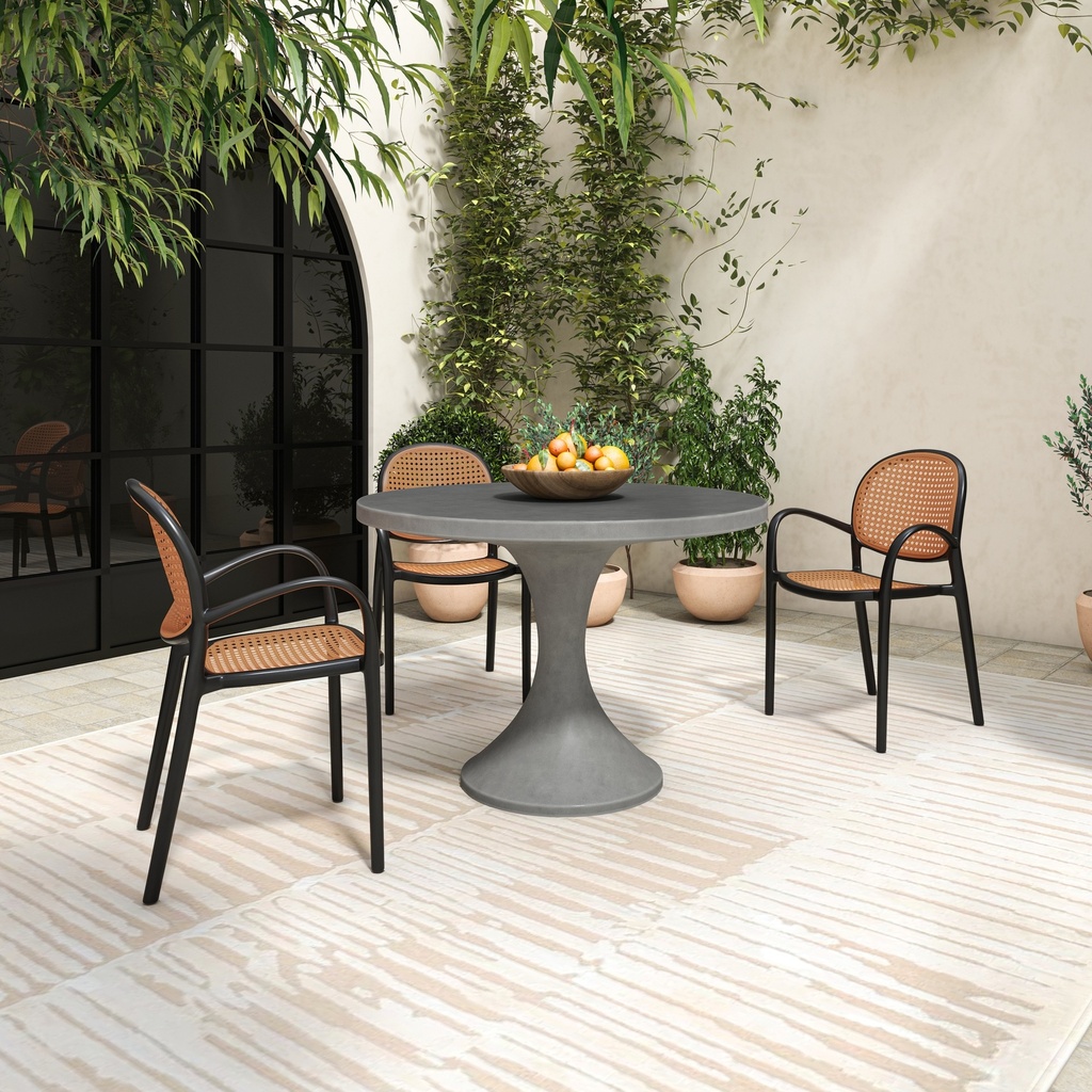 Soren Outdoor Dining Chair Black-Set of Two - 6