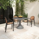 Soren Outdoor Dining Chair Black-Set of Two - 6