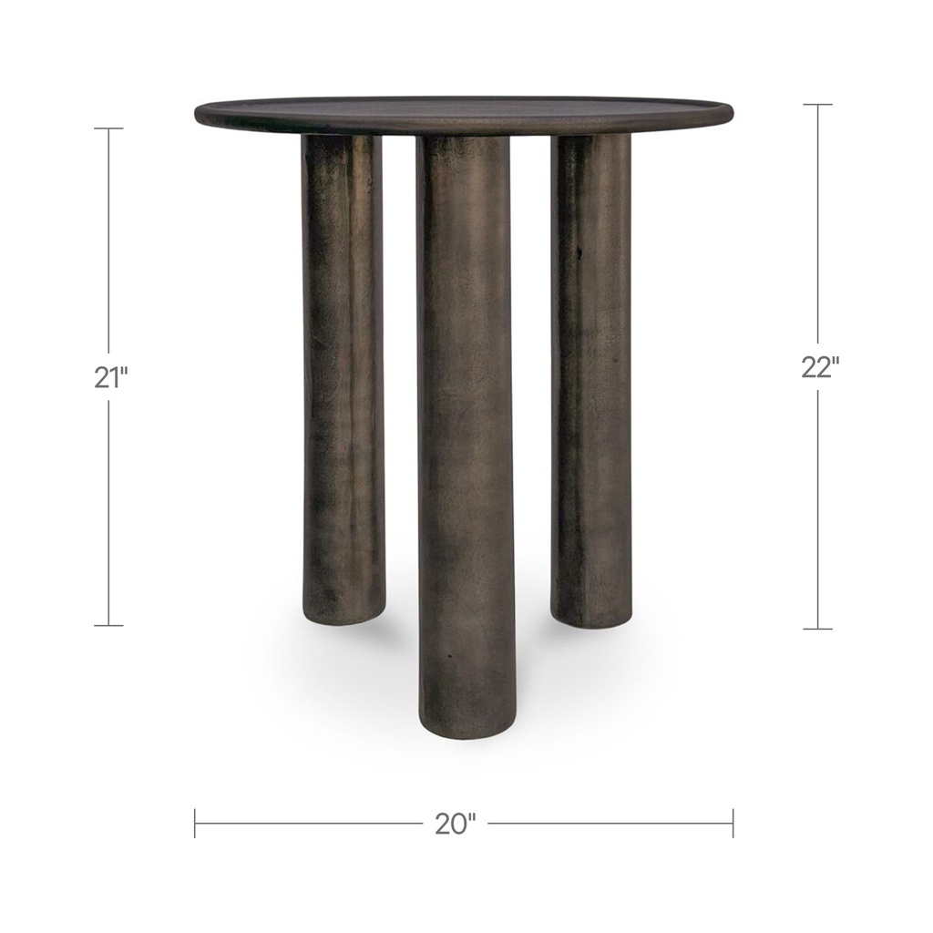 Deacon Outdoor Side Table Deep Bronze - 5