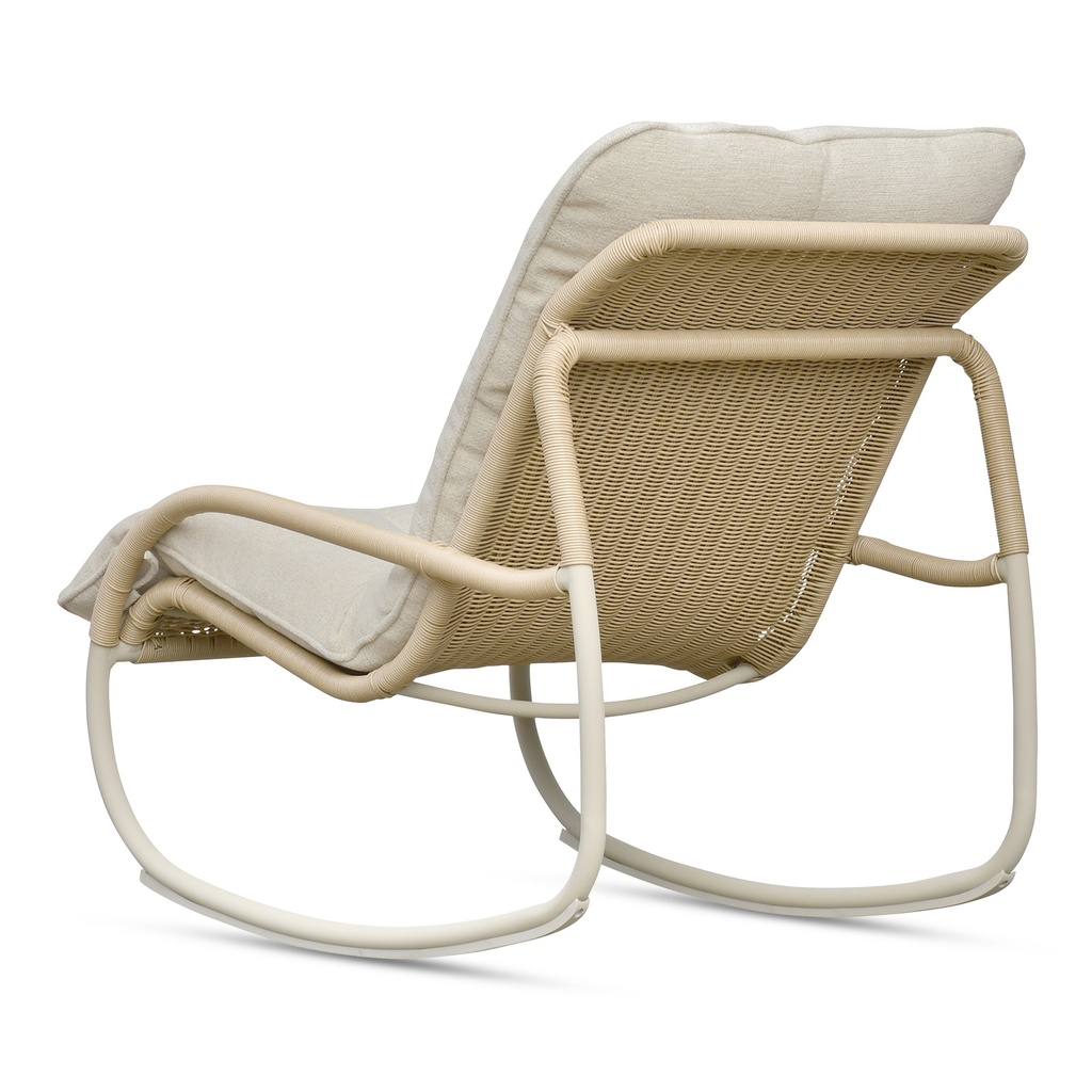 Lyra Outdoor Rocking Chair Beige - 1