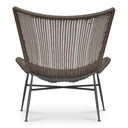 Paige Outdoor Accent Chair Brown - 3