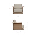 Meredith Outdoor Accent Chair Beige - 9