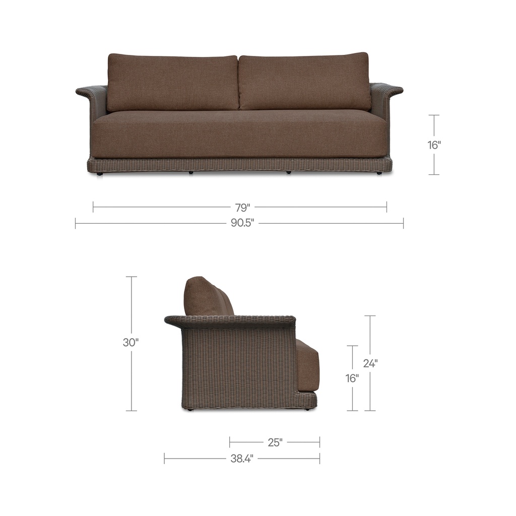 Meredith Outdoor Sofa Brown - 8