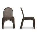Kendall Outdoor Dining Chair Brown-Set of Two - 3