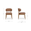 Ellie Dining Chair Brown Leather - 7