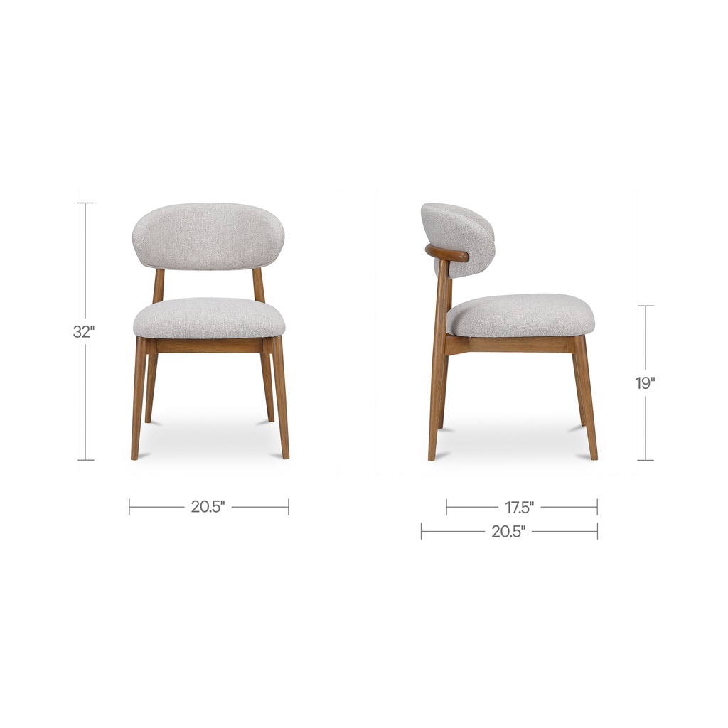 Ellie Dining Chair Oatmeal - 7