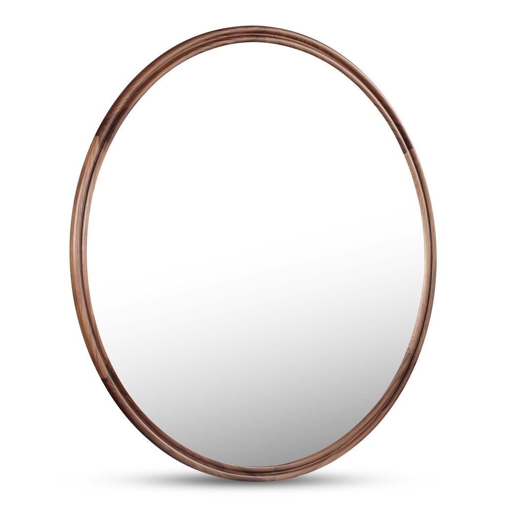 Alcott Small Round Mirror Walnut - 1