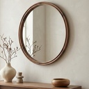 Alcott Small Round Mirror Walnut - 2