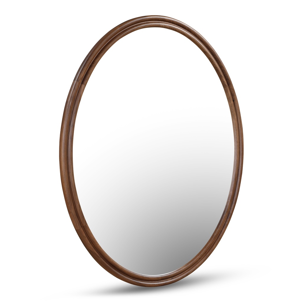 Alcott Oval Mirror Walnut - 1