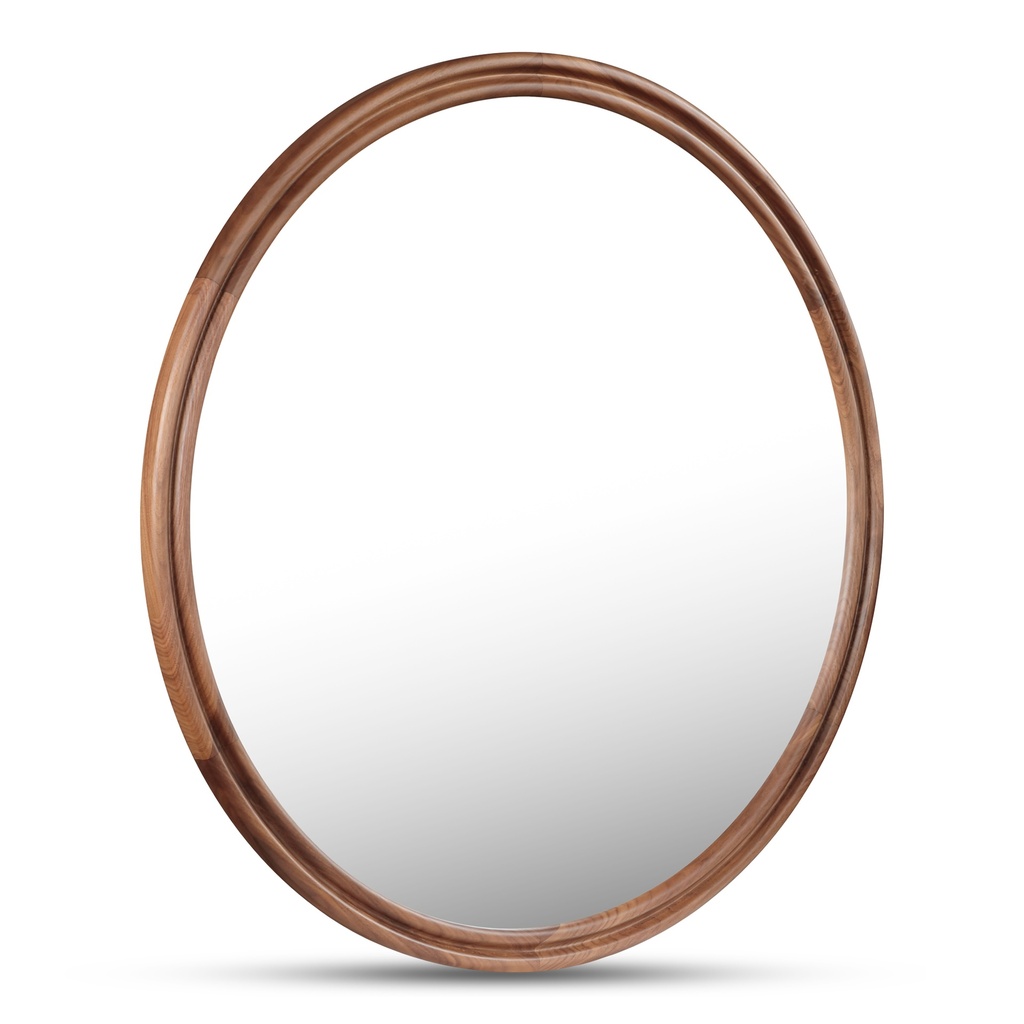 Alcott Large Round Mirror Walnut - 1