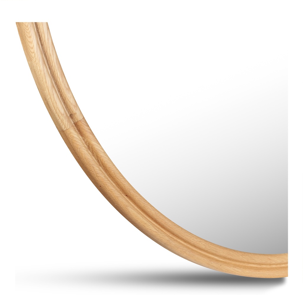 Alcott Large Round Mirror Oak - 2