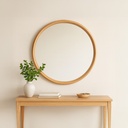 Alcott Large Round Mirror Oak - 3