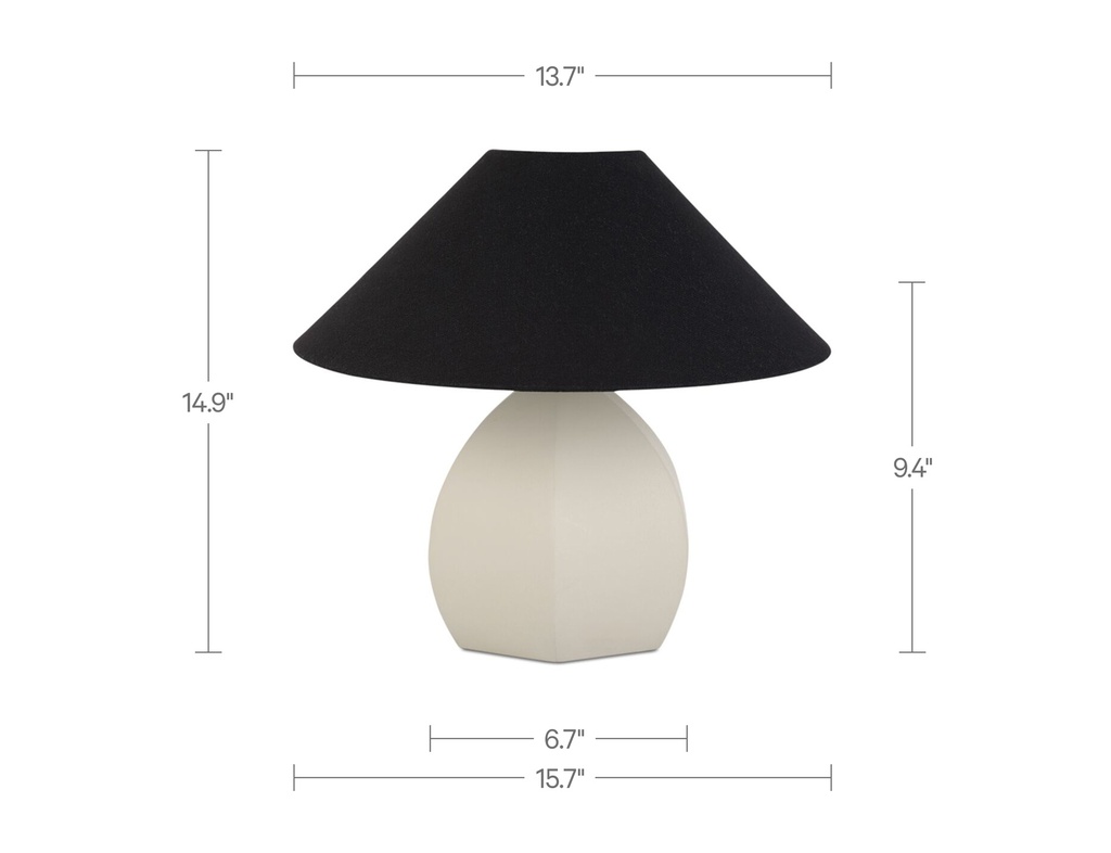 Keeley Table Lamp White - 3