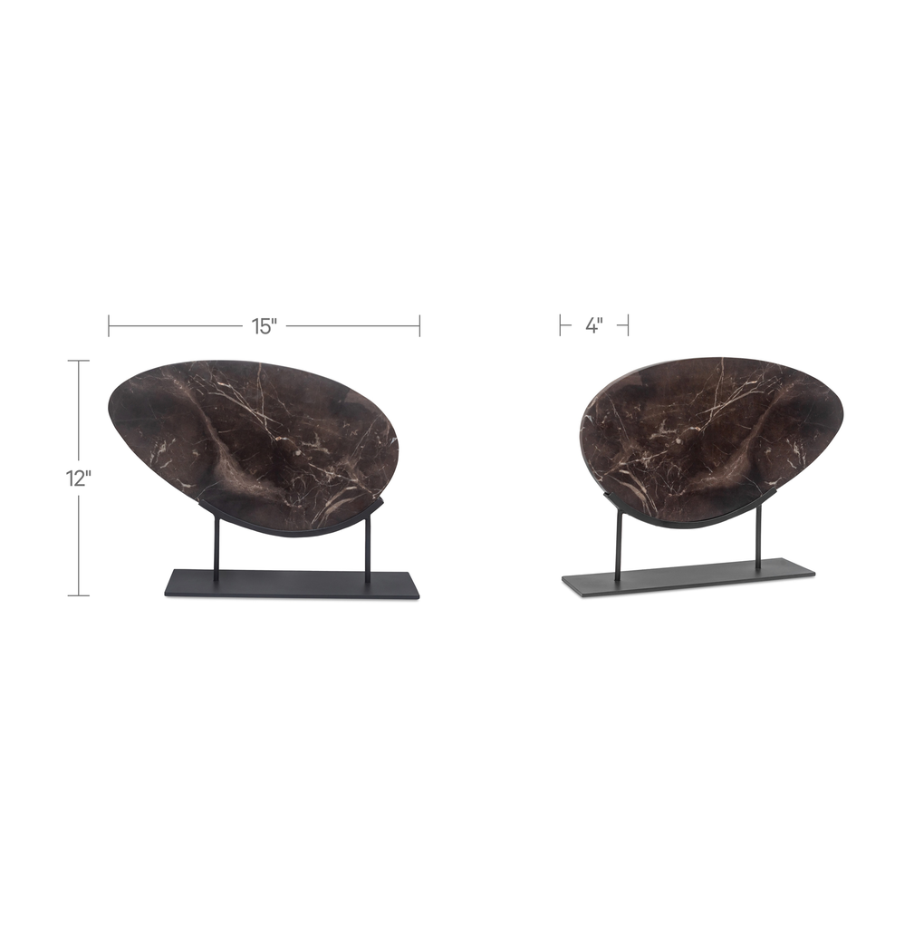 Galen Sculpture Saint Laurent Brown Marble - 4