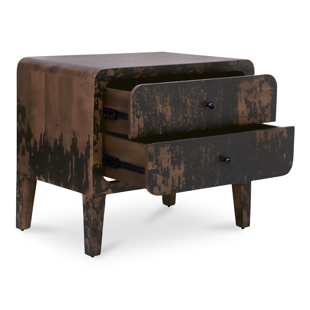 Iris Nightstand Distressed Black - 1