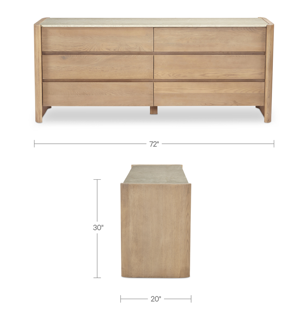 Lane 6 Drawer Dresser Natural - 10